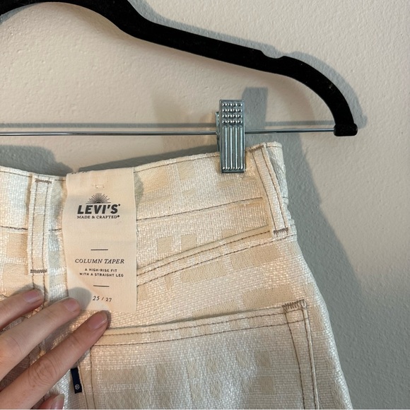 NWT Levi’s Made and Crafted in Italy Women’s taper leg plaid pants 25W x 27L - Picture 3 of 9